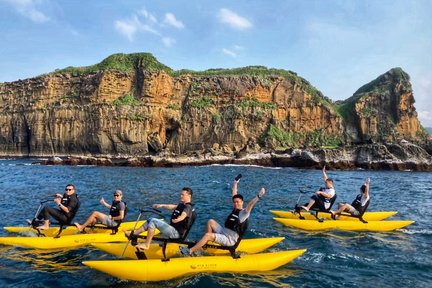 Water Biking and SUP in Keelung at Badouzi Wanghai Lane