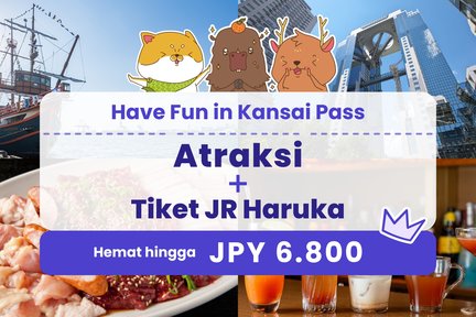 [Hemat Hingga JPY5.900] Have Fun in Kansai Pass (Pass Gratis 1 Minggu)