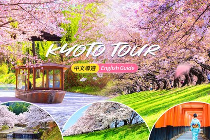 Cherry Blossom Season Only - Kyoto Fushimi Inari Shrine/Ten-Shoku Boat Ride, Back Ware Bank, Shichiko River Soft Path Cherry Blossom Viewing Day Tour (Departing from Osaka/Kyoto)