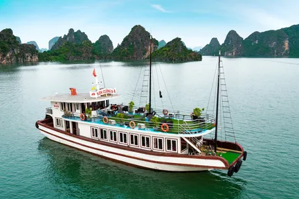 Halong Bay Day Tour with Titop Island, Cave, Kayak by Reina Cruise