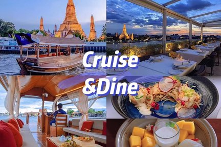 Luxury Cruise & Dine di Above Riva dengan Wat Arun View Table