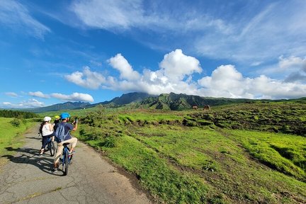 Mt. Aso Volcano & Grasslands Cycling Tour with Private E-MTB Guide