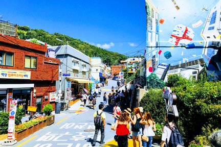 Exploración del este y oeste de Busan con Busan Skywalks, Gamcheon Culture Village y Excursión de un día al templo Haedong Yonggungsa