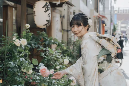 浅草和服&振袖租赁体验(东京/和装小町 花音提供)