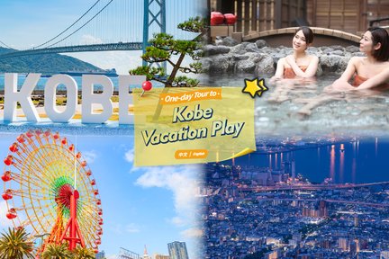 [Kobe Port Ferris Wheel Hot Spring Night View Day Tour] Kobe Port Mosaic Ferris Wheel & Kitano Ijinkan Street & Arima Hot Spring & Mt. Rokko Night View Day Tour (Depart from Osaka)