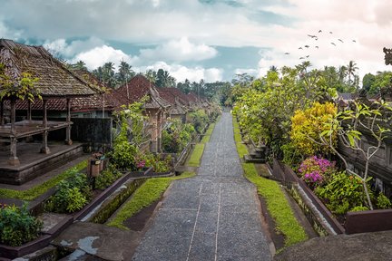 Balinese Costum at Penglipuran Village & Giri Cave Tour