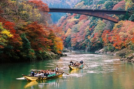 Expérience de promenade en bateau sur la rivière Hozugawa à Kyoto