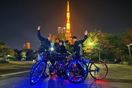 2-Hours Neon Bike Tour of the City's Hidden Gems in Tokyo