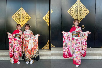 Sesión de fotos previa a la boda en kimono por Aiwafuku en Tokio