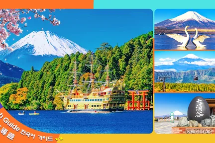 富士山·箱根｜芦之湖水上鸟居·山中湖·大涌谷「水陆空」探索之旅（赠箱根空中缆车）｜东京/新宿出发