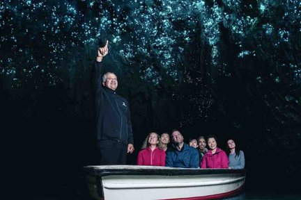 Excursión de un día a las cuevas Hobbiton y Waitomo Glowworm desde Auckland