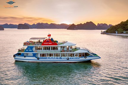 [Route 2] Tagestour durch die Halong-Bucht mit der 5-Sterne-Premiumkreuzfahrt Cozy Bay