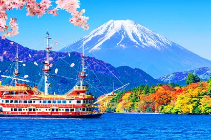 【富士山箱根一日游】大涌谷＆芦之湖海贼船＆山中湖＆忍野八海＆空中缆车 体验之旅(东京出发)