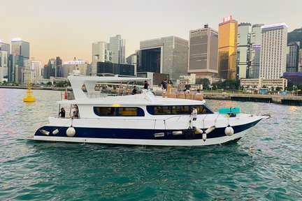 西式游艇出海之旅 夜游维港 连餐饮 夜钓墨鱼鱿鱼团