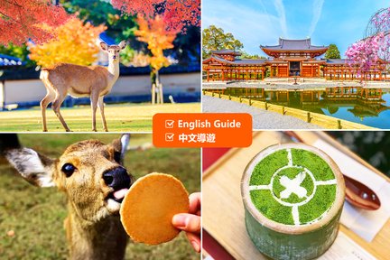 Tagestour Nara Park & Todaiji-Tempel & Uji & Genji no Yu (Abfahrt von Osaka)