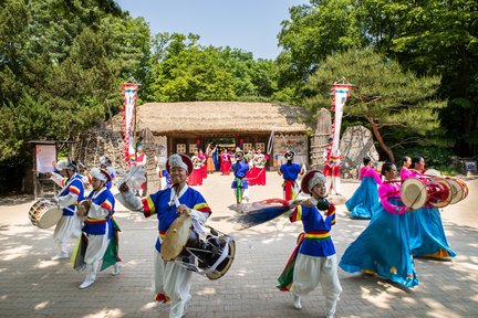 龙仁韩国民俗村＆汉江夜间音乐游船一日游