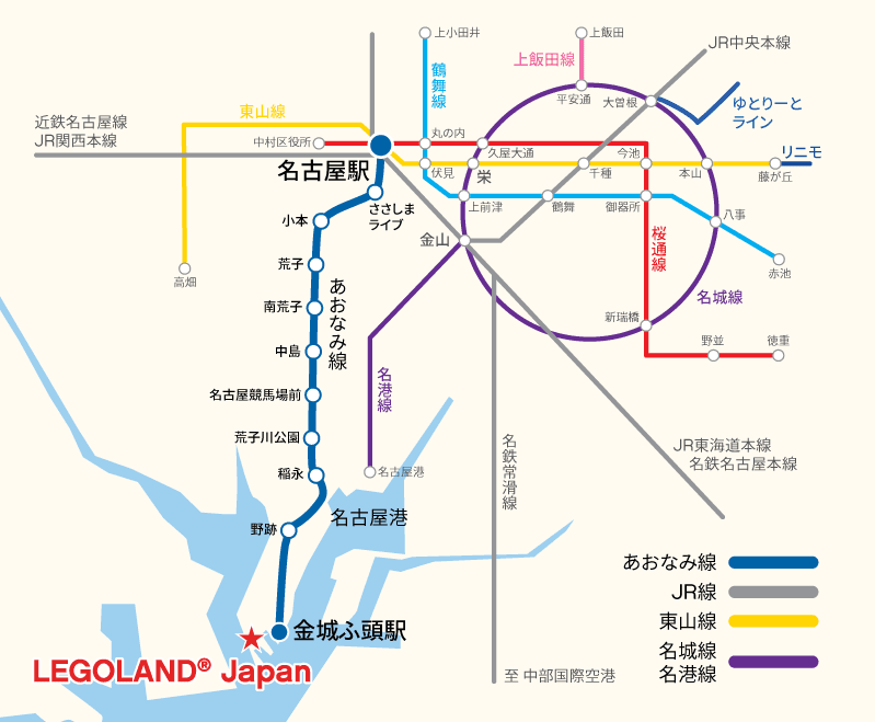 名古屋樂高樂園交通地圖