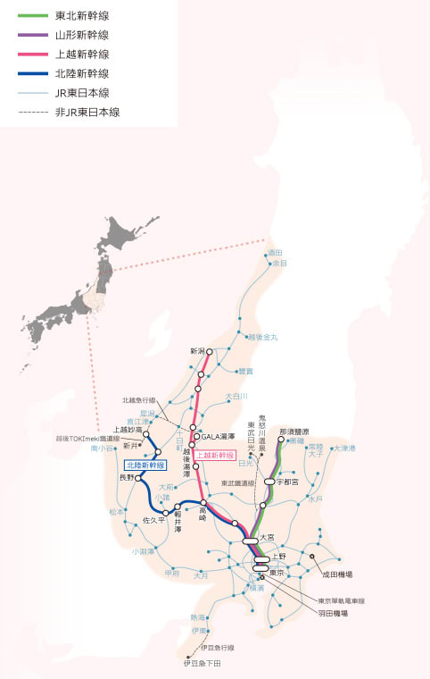 長野、新瀉地區鐵路周遊券可使用區間。 長野、新瀉地區鐵路周遊券可使用區間。