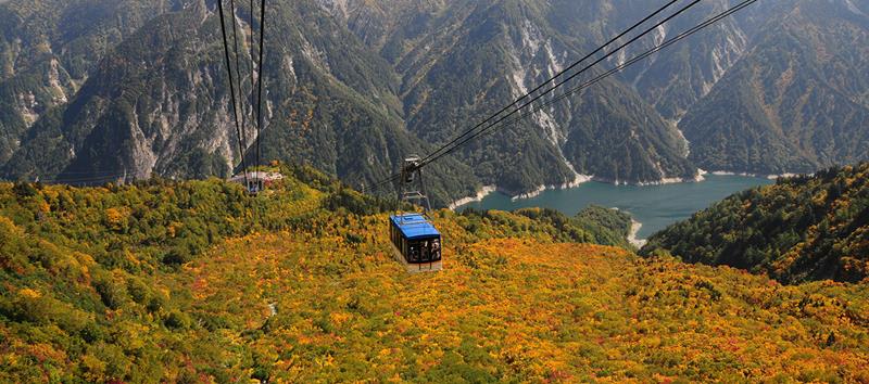 立山架空索道(照片來源:Tateyama Kurobe Alpine Route官網)https://www.alpen-route.com/tw/