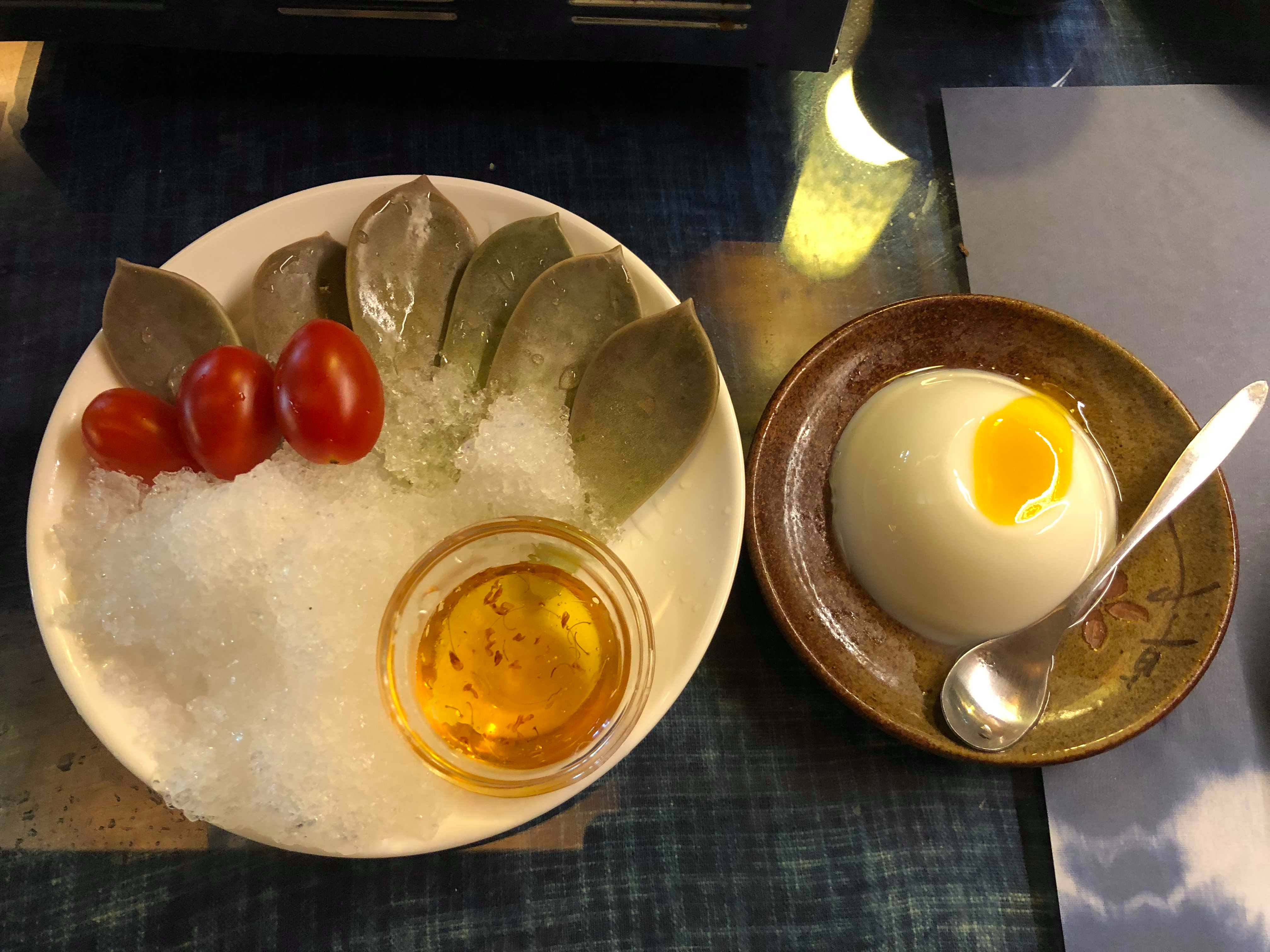 石蓮花沾桂花蜜。