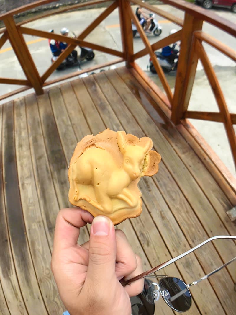 綠島販售的鹿蛋燒。 綠島販售的鹿蛋燒。