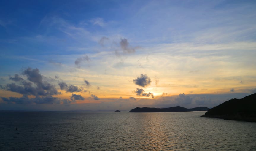東澳島美麗的日落景色。(圖片取自https://news.now.com) 東澳島美麗的日落景色。(圖片取自https://news.now.com)
