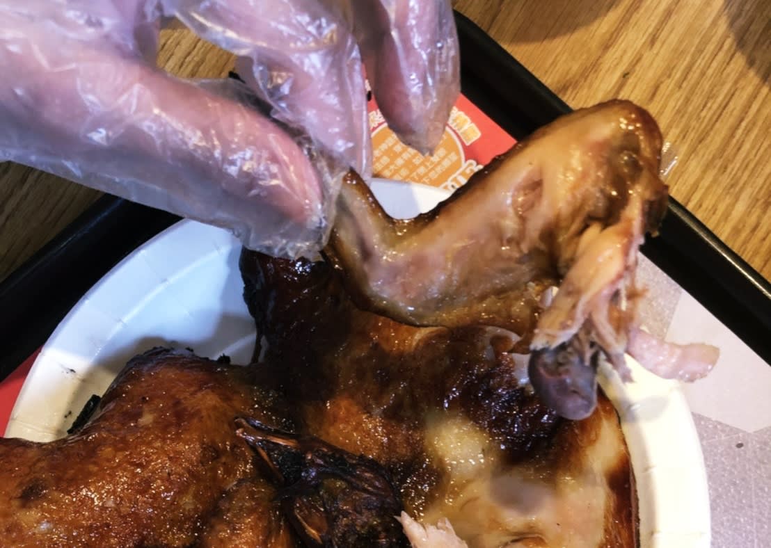 六福村美國大西部,漢堡店,手扒雞套餐。