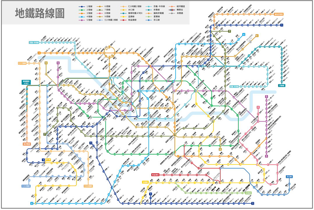 首爾地鐵全圖,圖片來自:Visit Seoul Net 首爾地鐵全圖,圖片來自:Visit Seoul Net