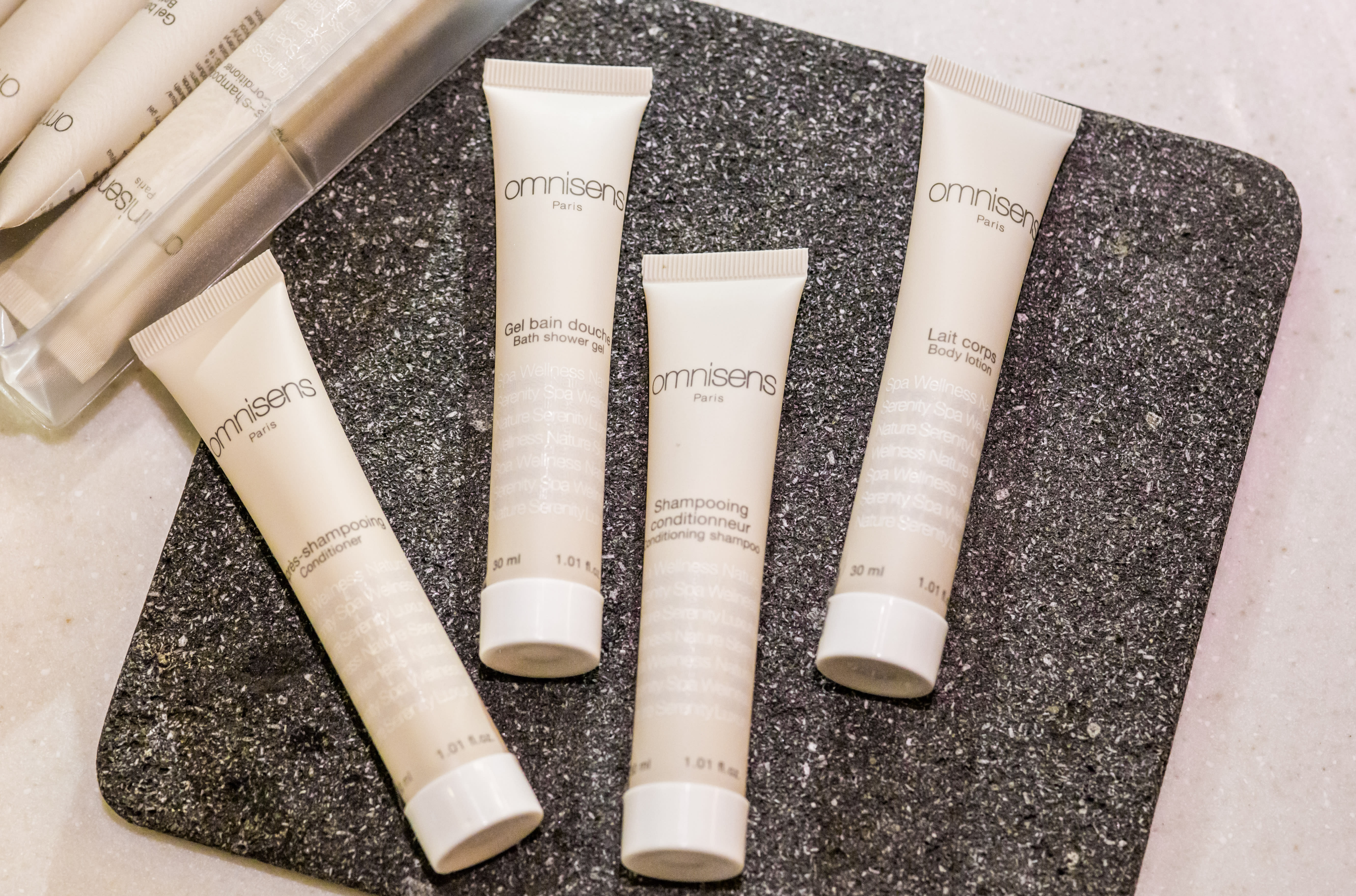 北投大地酒店＿獨立湯屋法國Omnisens Paris沐浴備品 來源：大地酒店