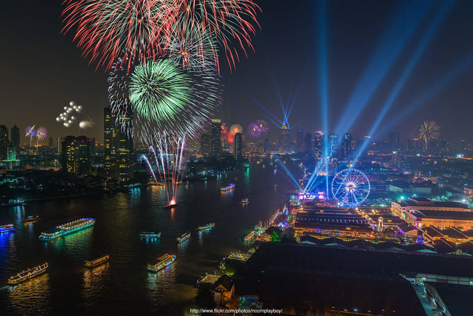Asiatique 河濱夜市,圖片取自www.mafengwo.cn。 Asiatique 河濱夜市,圖片取自www.mafengwo.cn。