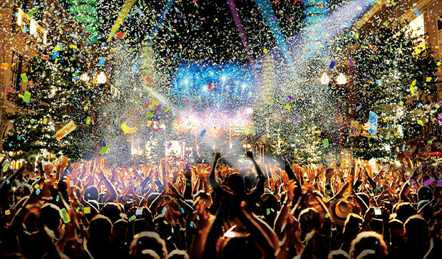 大阪環球影城 除夕倒數Party 2019 來源：大阪環球影城官網