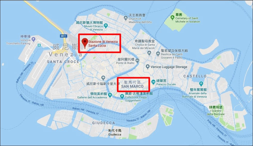 ▲ 欲進入威尼斯可先搭車至聖塔露西亞車站,再轉乘水上巴士前往市區。 ▲ 欲進入威尼斯可先搭車至聖塔露西亞車站,再轉乘水上巴士前往市區。