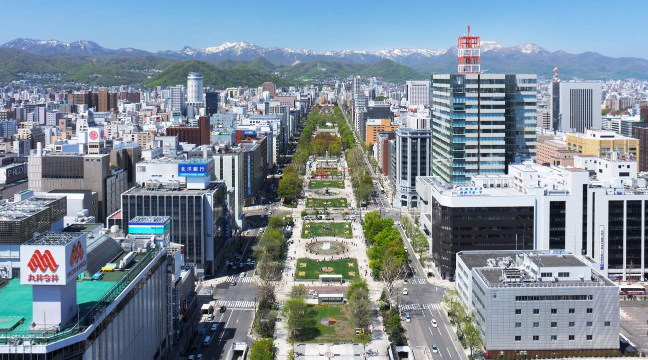 從札幌電視塔一覽大通公園 從札幌電視塔一覽大通公園