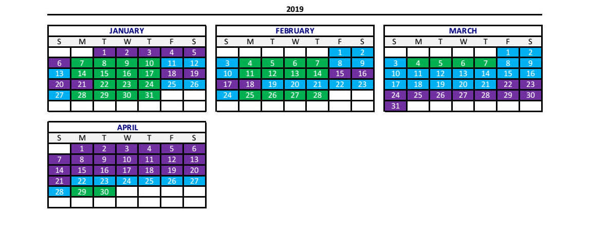 2019年度淡旺季日曆(紫色:Peak尖峰 / 藍色:Regular平日 / 綠色:value經濟 ) 2019年度淡旺季日曆(紫色:Peak尖峰 / 藍色:Regular平日 / 綠色:value經濟 )