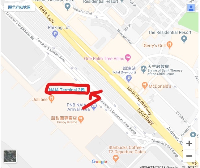 第三航廈免費接駁車位置 | PC:Zach 第三航廈免費接駁車位置 | PC:Zach