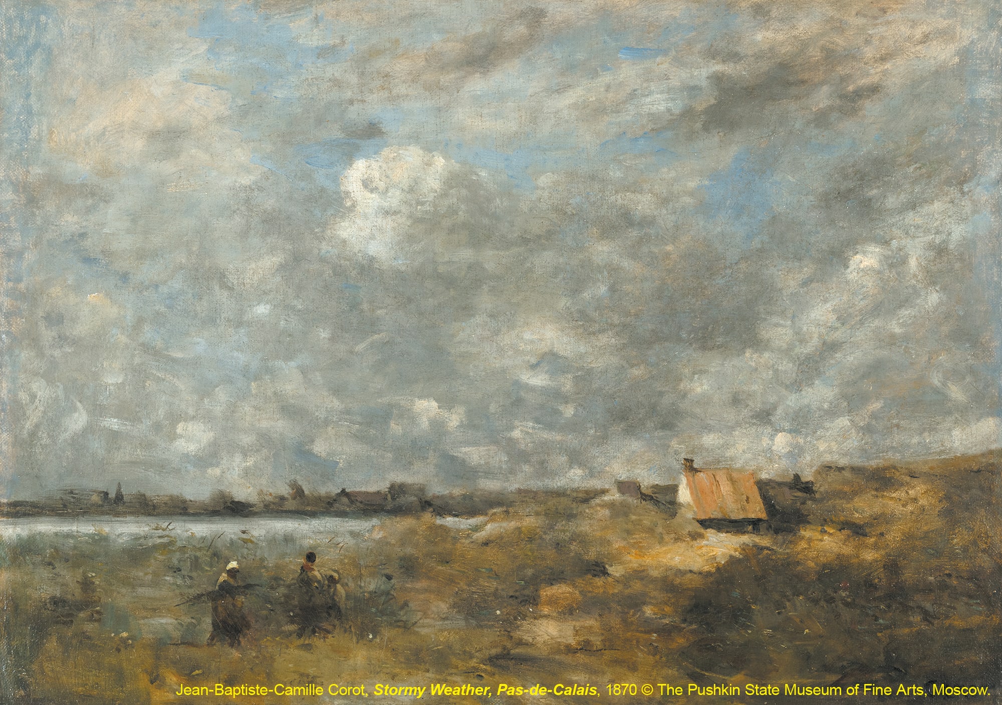 台北展覽俄羅斯普希金博物館特展,加萊海峽省,風暴來襲Stormy Weather, Pas-de-Calais / 尚-巴蒂斯·卡密爾·柯洛Jean-Baptiste-Camille Corot / Around 1870 台北展覽俄羅斯普希金博物館特展,加萊海峽省,風暴來襲Stormy Weather, Pas-de-Calais / 尚-巴蒂斯·卡密爾·柯洛Jean-Baptiste-Camille Corot / Around 1870