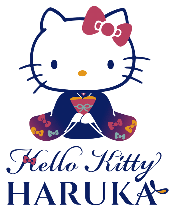 優雅的Hello kitty陪伴旅人們玩日本關西。（圖片取自www.jr-hellokittyharuka.jp）