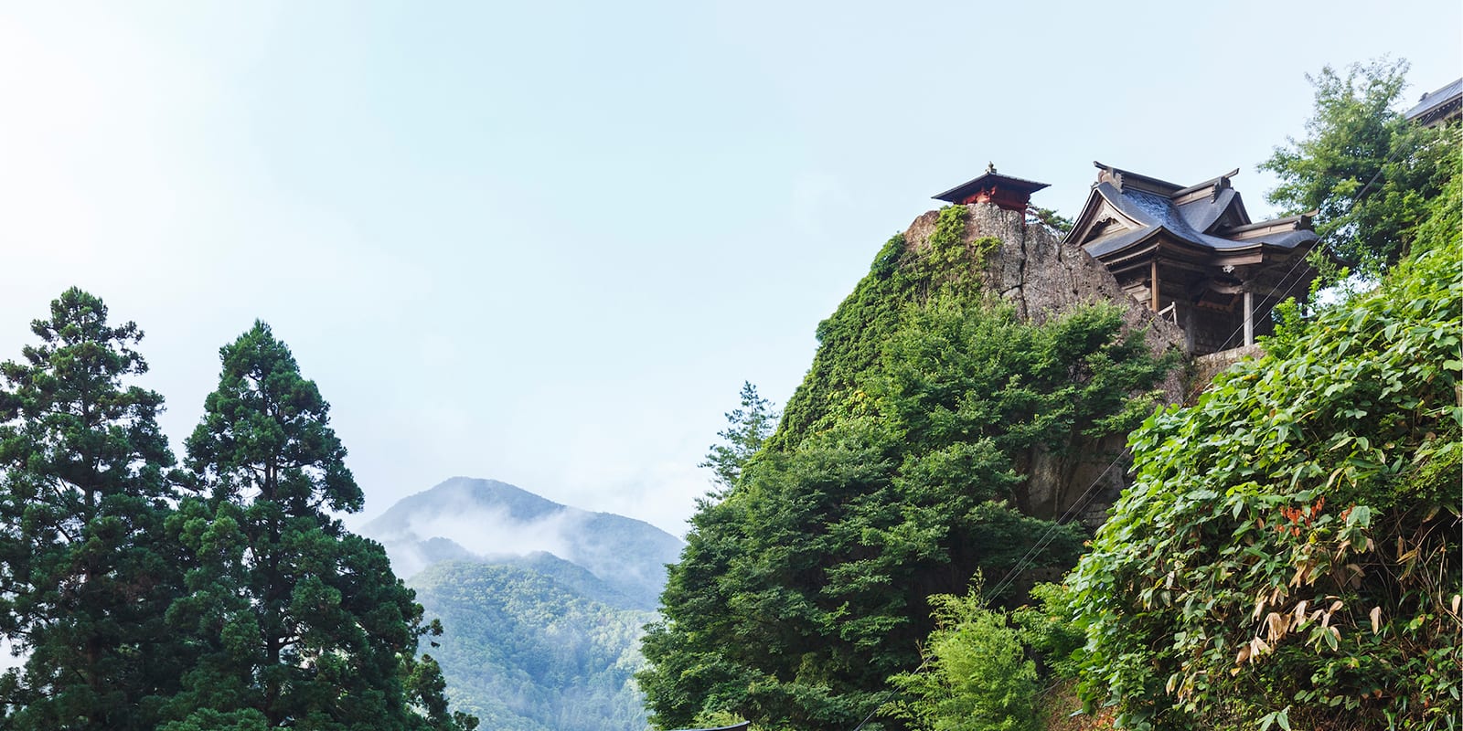 山寺有如山水畫般的美景。圖片來源：山寺観光協会