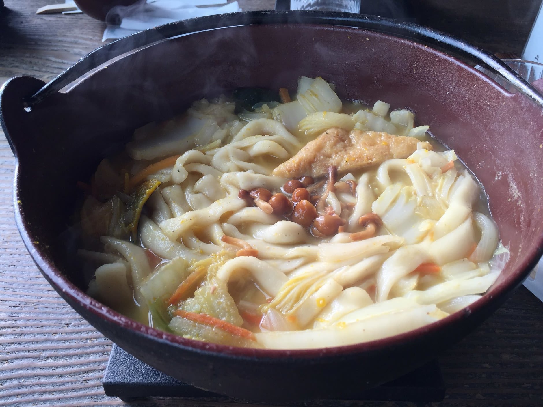 「ほうとう不動」的不動面。圖片來源:食べログ
