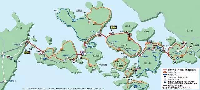 騎 行 路 線 圖 。