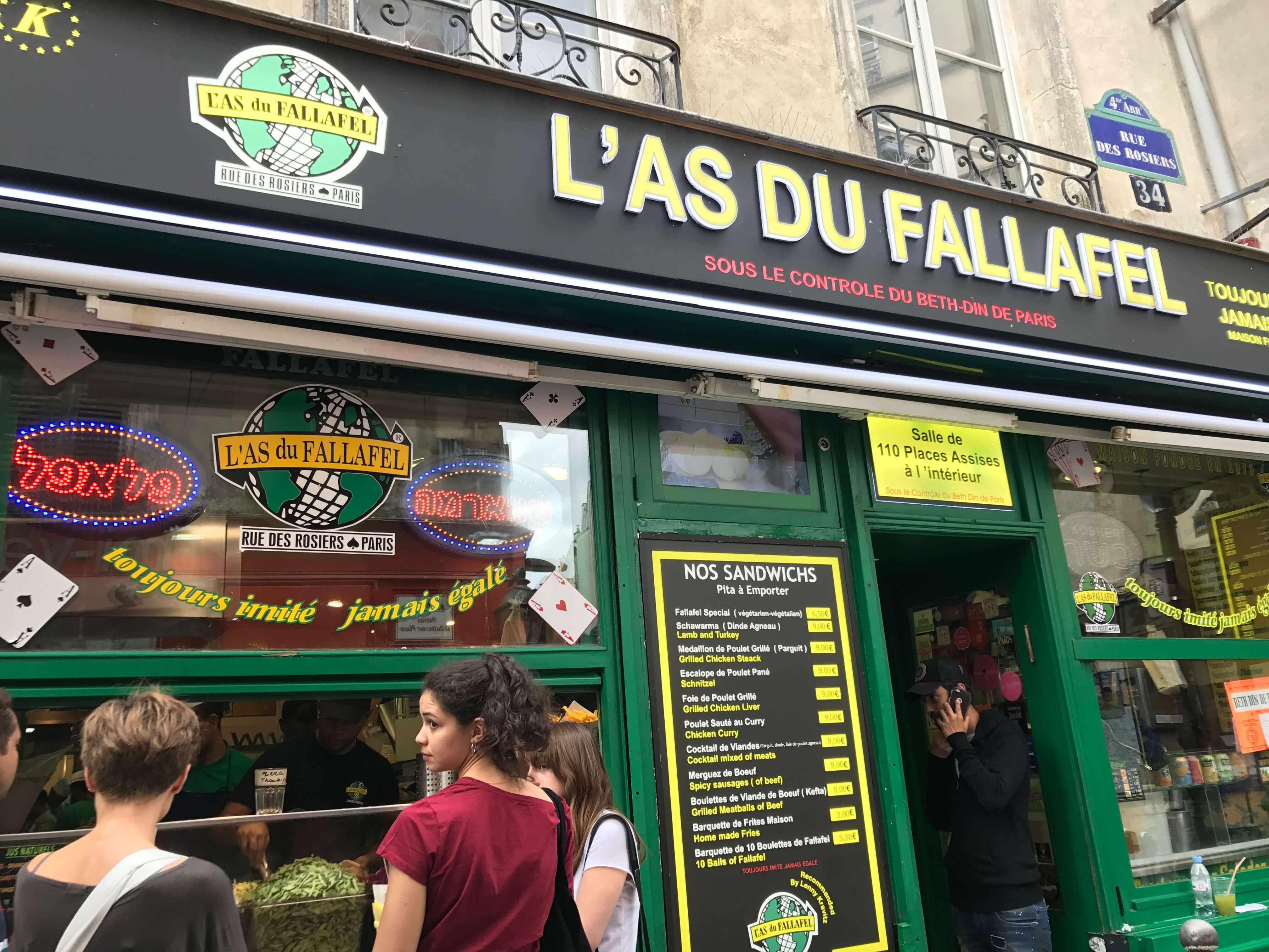 法國巴黎餐廳—L’as du Fallafel 外觀 photo by 倍包客