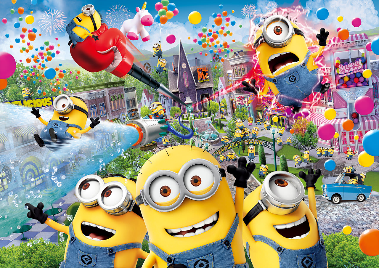 世界最大「小小兵樂園」,是以電影「神偷奶爸(Despicable Me)」系列故事情節、登場人物作為背景設計的主題樂園。 圖片來源:ujs.co.jp