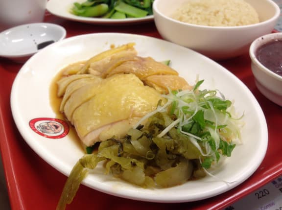 新加坡海南雞飯 : 文東記海南雞飯