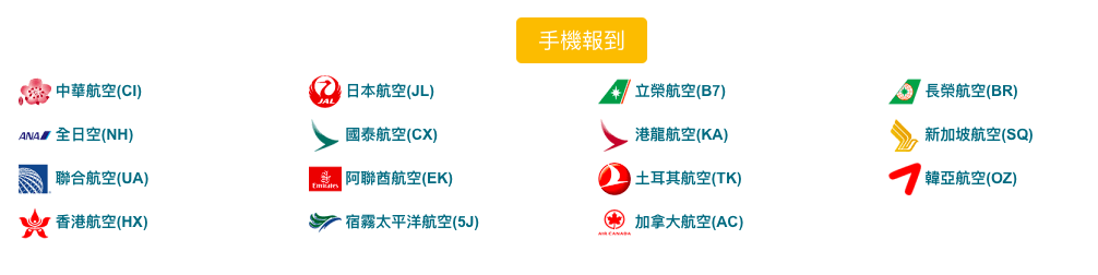 圖片來源:桃園國際機場 各大航空關櫃時間