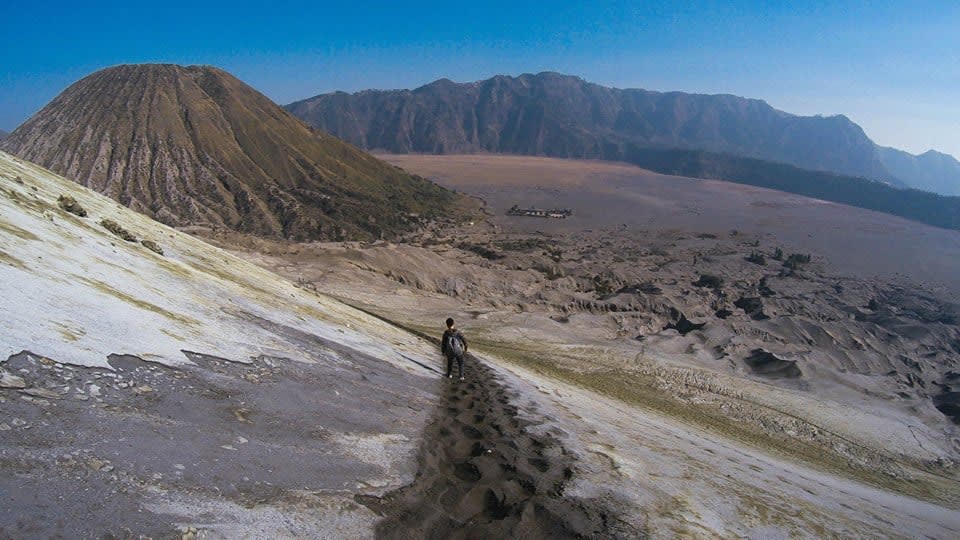 tro bụi ở núi lửa bromo