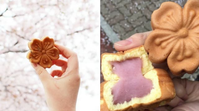 bánh anh đào jinhae là một trong những sản phẩm hoa anh đào ở hàn quốc phải thử