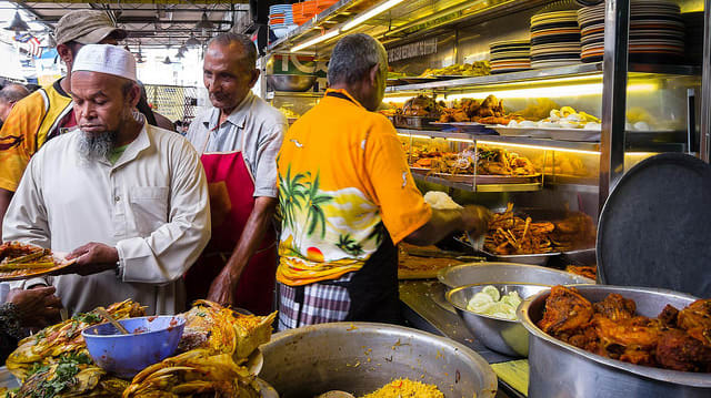 kinh nghiá»m du lá»ch penang: thá» cÆ¡m cà ri nasi kandar