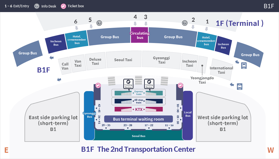 bản đồ terminal 2 của sân bay quốc tế incheon