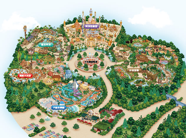 Cẩm nang chinh phục công viên Leofoo Village Đài Bắc 2 bản đồ công viên leofoo village
