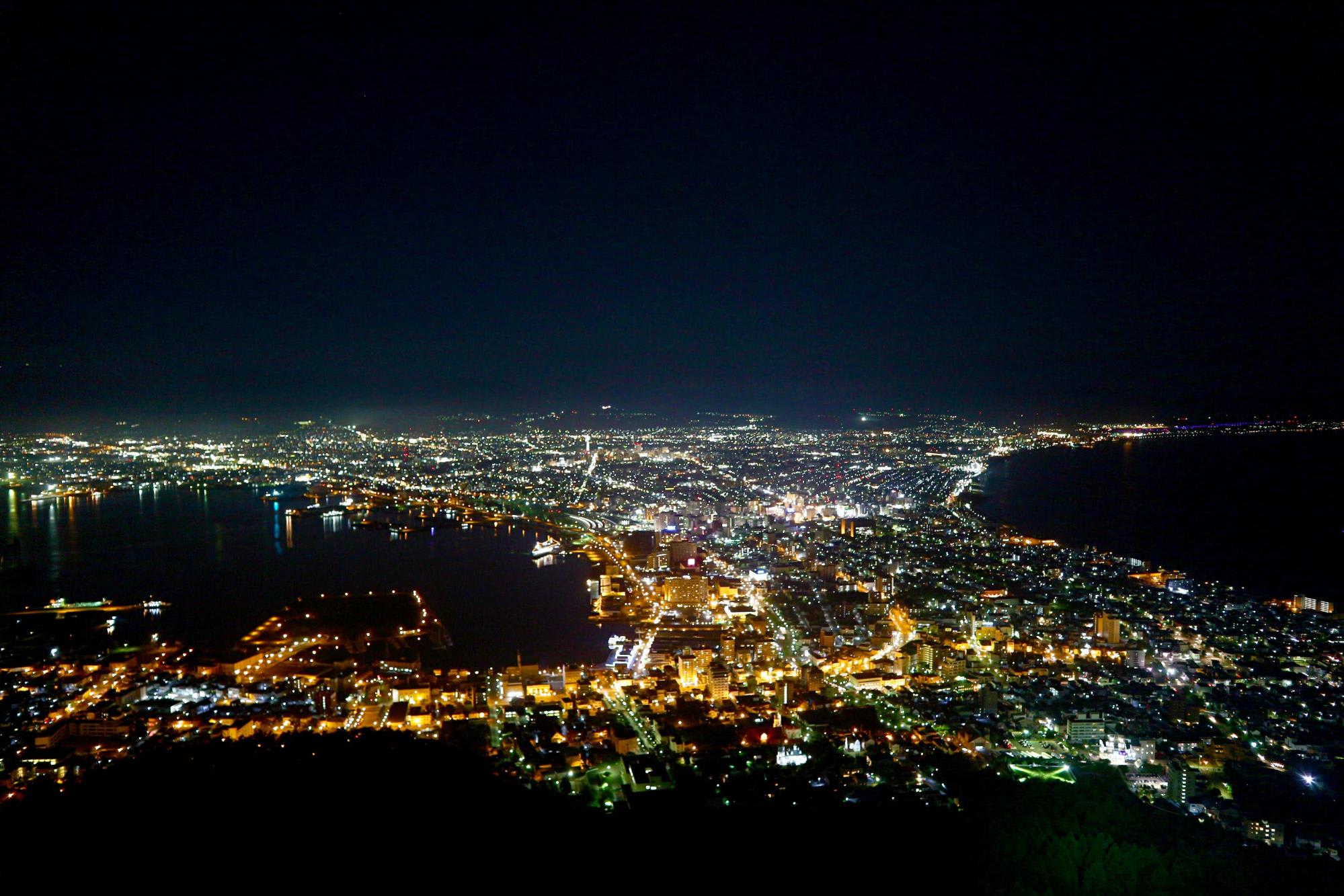 Mùa hè đẹp nhất Hokkaido, Nhật Bản 17 nhật bản về đêm nhìn từ núi hakodate